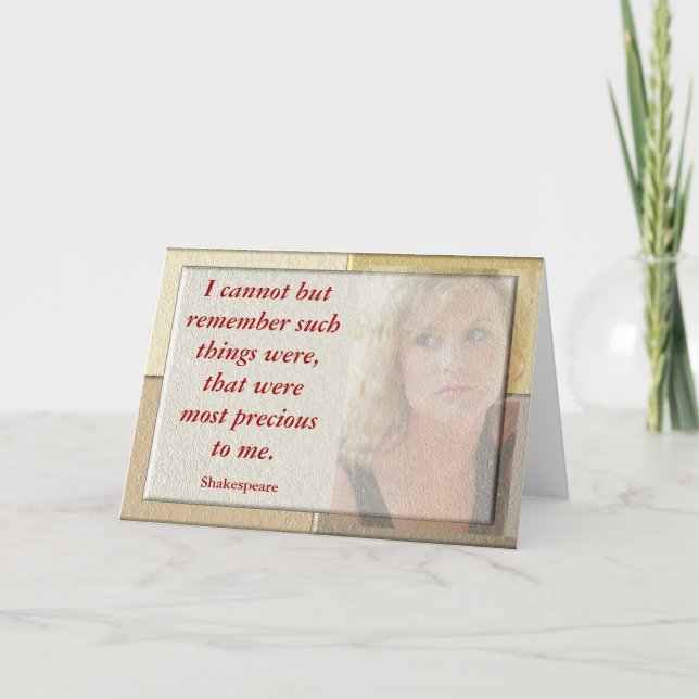 Citação de Shakespeare - Cartão de saudação (Frente)