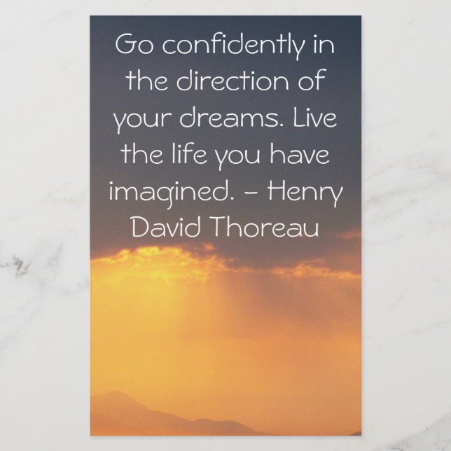 Citação de Thoreau Inspiracional (Frente)