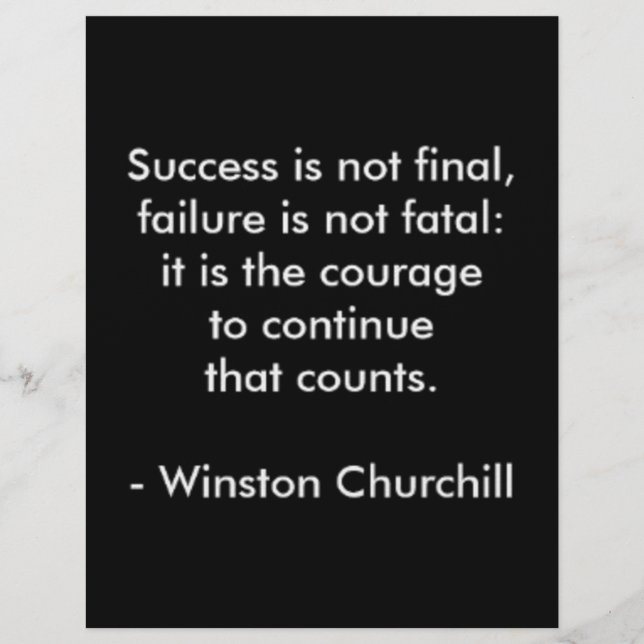 Citação de Winston Churchill; Sucesso (Frente)