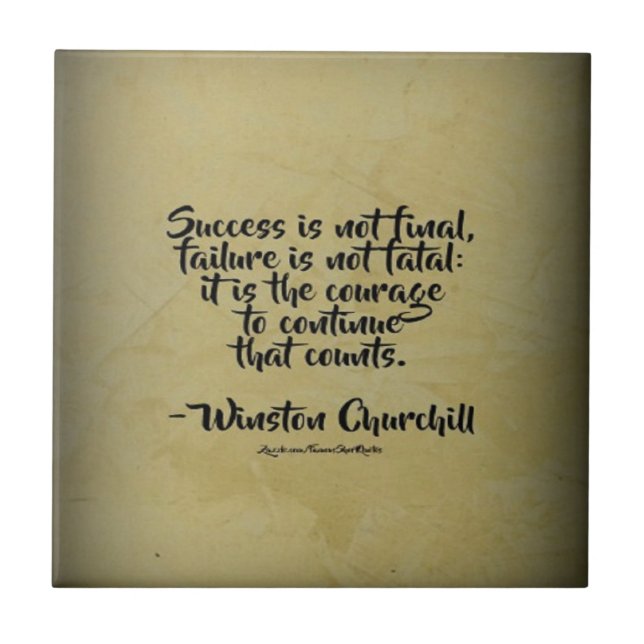 Citação de Winston Churchill; Sucesso (Frente)
