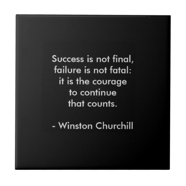 Citação de Winston Churchill; Sucesso (Frente)
