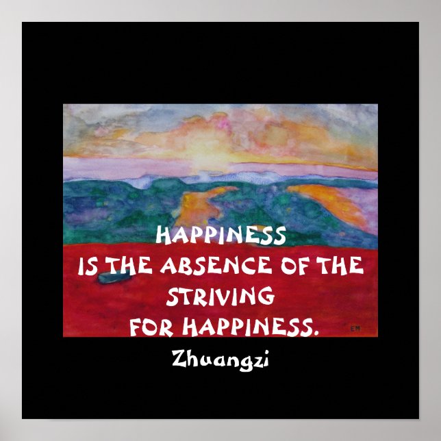 Citação de Zhuangzi - Poster (Frente)