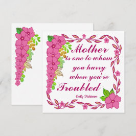 Citação dia de as mães de Emily Dickinson Card