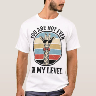 Citação Engraçada de Girafa Camiseta Vintage Desen