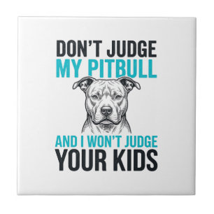 Citação engraçada do Pitbull, desenho de cachorro