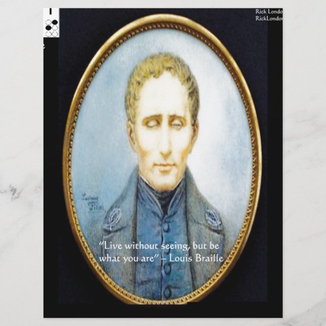 Citação Famosa de Louis Braille (Frente)