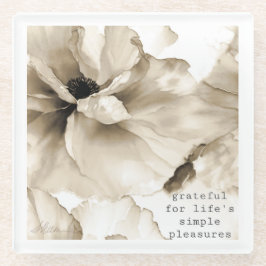 Citação floral agradecida Sepia