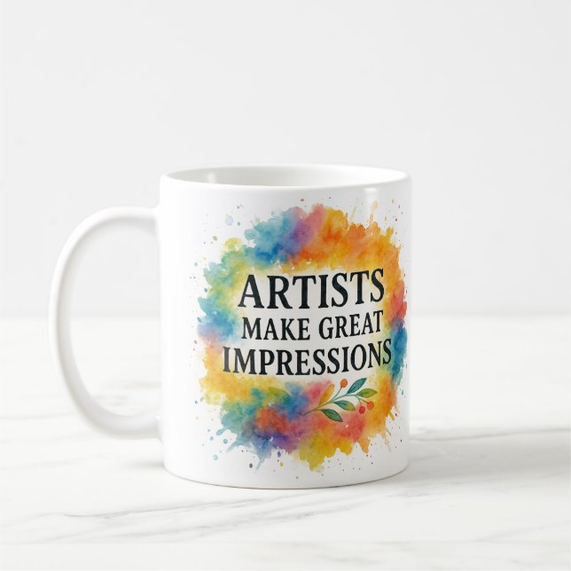 Citação fofa. Caneca de café de artista (Esquerda)