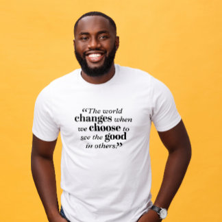 Citação inspiradora de camisetas masculinas