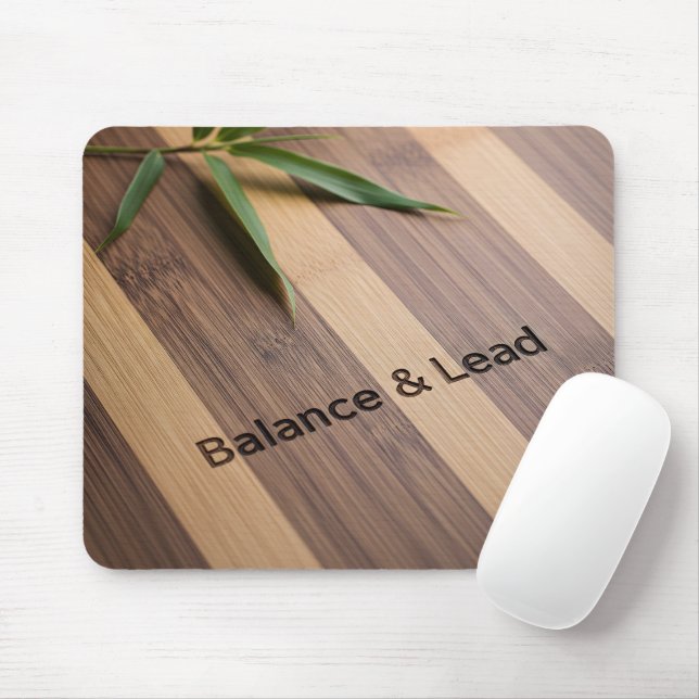 Citação Inspiradora de Liderança Mousepad de Bambu (Com mouse)
