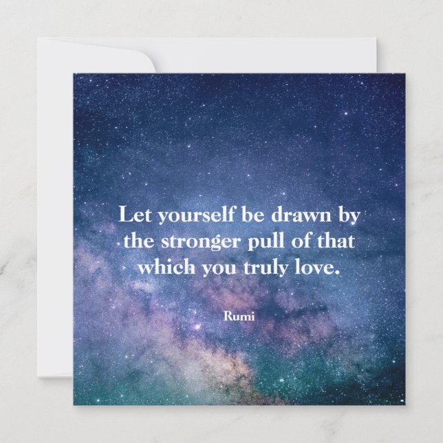 Citação Inspiradora Motivacional Rumi Universo (Frente)