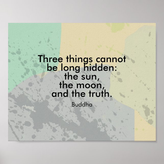 citação inspiradora poster Buddha no texto da verd (Frente)