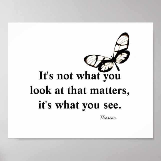 citação inspiradora poster preto e branco (Frente)