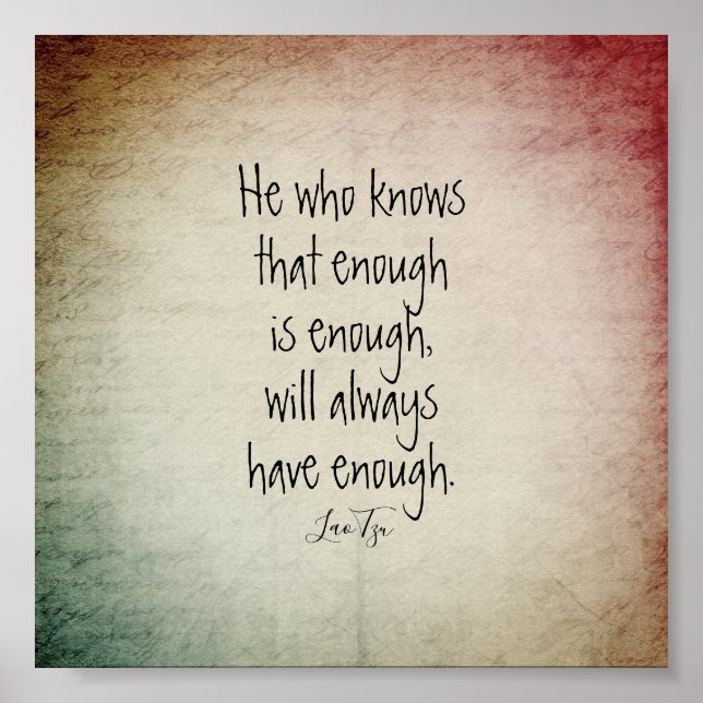 citação inspiradora texto poster Lao Tzu (Frente)