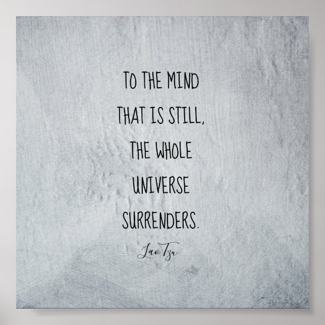 citação inspiradora texto poster Lao Tzu (Frente)
