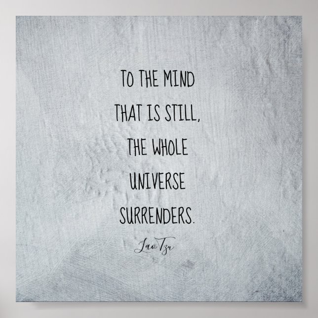 citação inspiradora texto poster Lao Tzu (Frente)