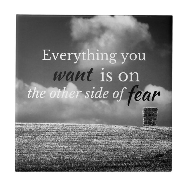 Citação Motivacional: Tudo o que você quer está em (Frente)