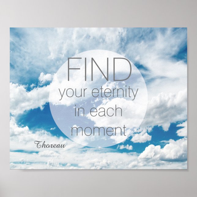 citação motivadora do poster Thoreau no céu azul (Frente)