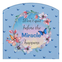 Citação Positiva de Mindset de Bordas e Flores