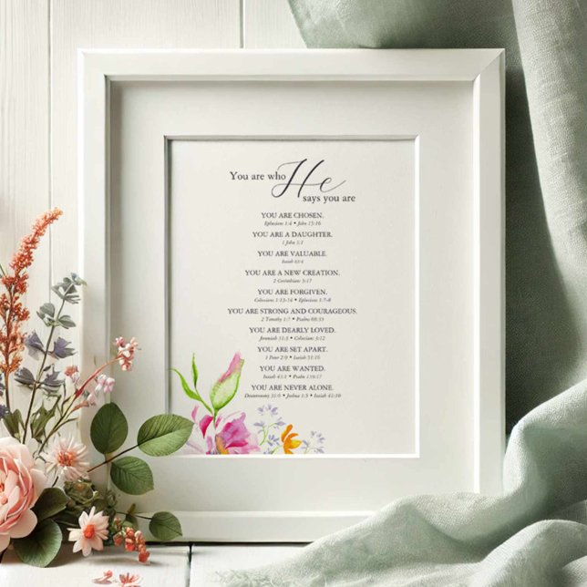 Citações Cristãs Inspiradoras Para As Mulheres (Faith based gifts for her bible verses and watercolor flowers by Victoria Grigaliunas DoTellABelle )