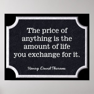 Citações de Henry David Thoreau - impressão da