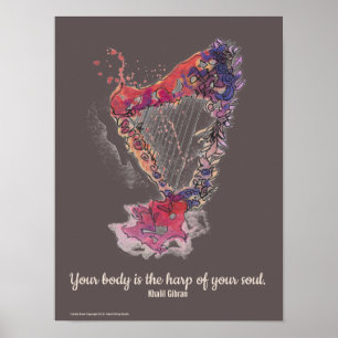 Citações de Khalil Gibran do poster da arte da