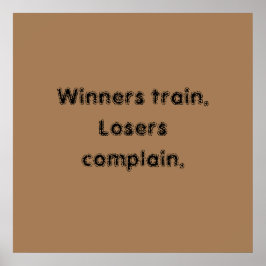 Citações de Motivação GYM E Poster de Castanho Cla