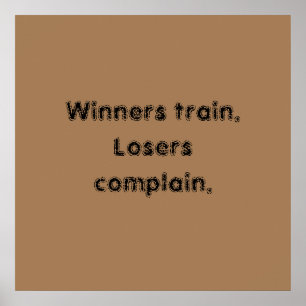 Citações de Motivação GYM E Poster de Castanho Cla