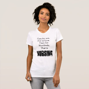 Citações de nutrição, camisa da enfermeira