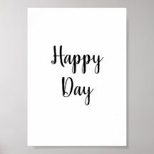 Citações de Texto de Dia Feliz Poster de Decoração