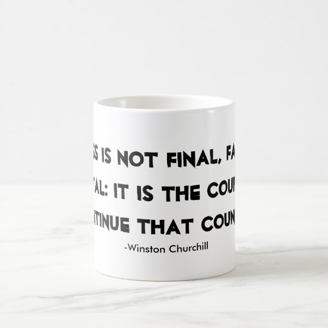 Citações de Winston Churchill da caneca do sucesso (Centro)