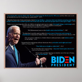 Citações do Biden 2020 no Race Poster