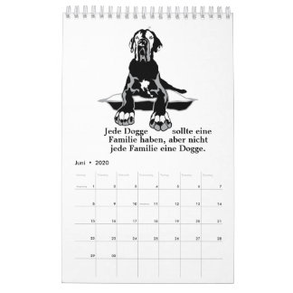 Citações do Calendário do Grande Dinamarquês branc
