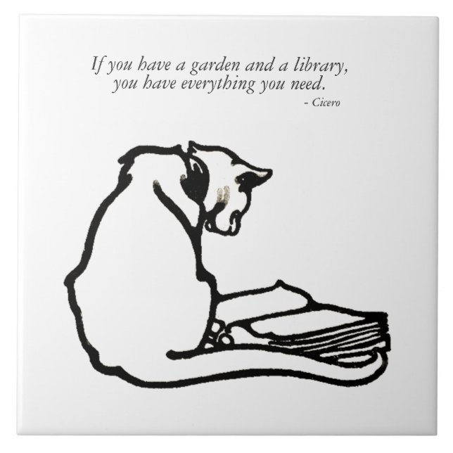 Citações do gato do jardim da biblioteca do (Frente)