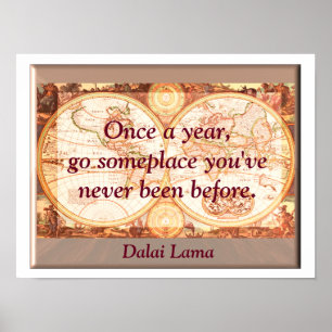 Citações do viagem - Dalai Lama - impressão da