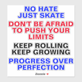 Citações e Frases - Adesivos de Skate de Rua