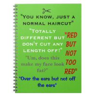 Citações engraçadas do caderno do cabeleireiro