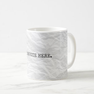 Citações feitas sob encomenda na caneca de café
