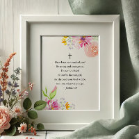 Citações Inspiracionais Florais para Poster femini