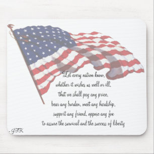 Citações Mousepad do KRW J F Kennedy