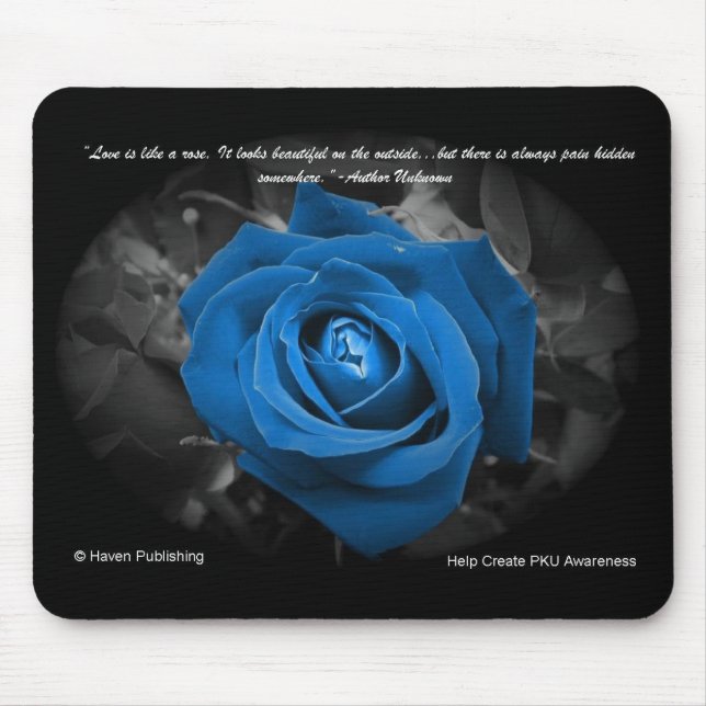Citações Mousepad do rosa do azul (Frente)