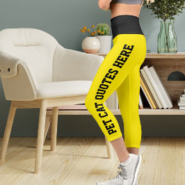 Citações Personalizadas De Pet Cat No Amarelo Negr
