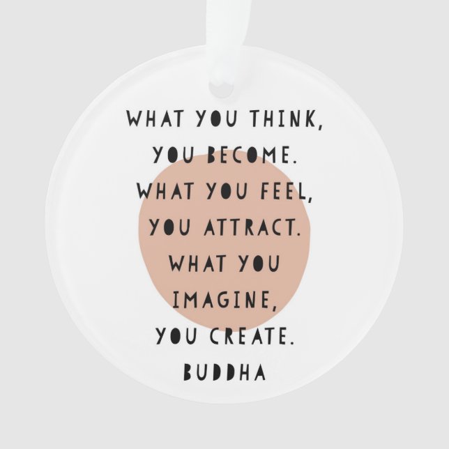 Citações positivas de Buddha do ornamento da (Frente)