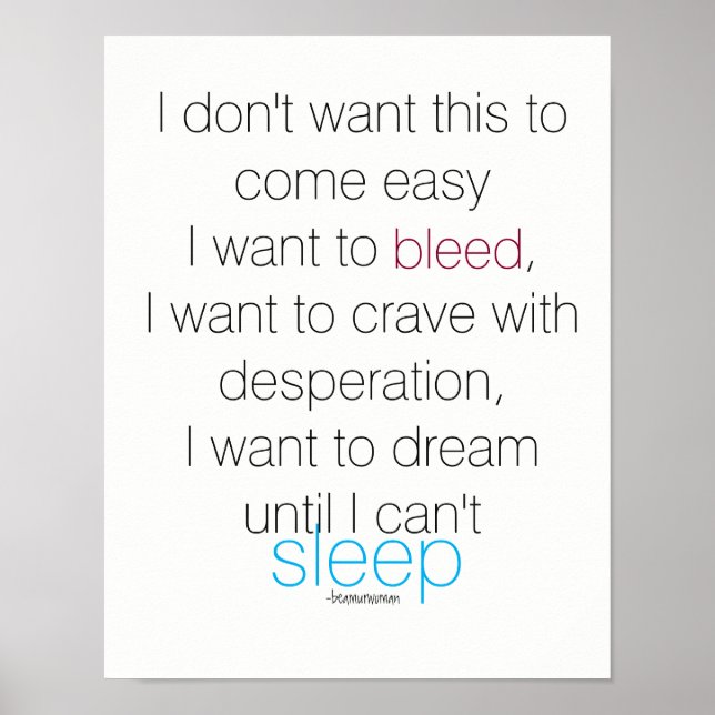 Citações Wall Poster Inspirational que Desejo Sonh (Frente)