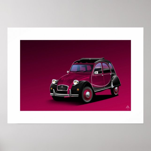 Citroen 2CV Charleston Poster Illustration (Frente)