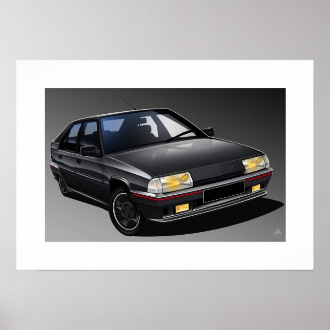 Citroen BX 16V - Poster ilustrada (Frente)
