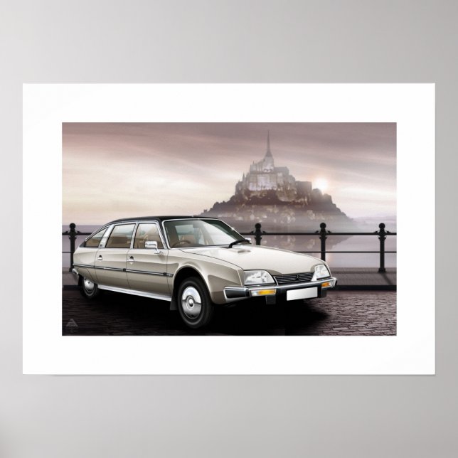 Citroen CX Prestige Poster Illustração (Frente)