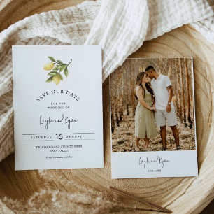 CITRON Lemon Salve o Cartão com fotos da data