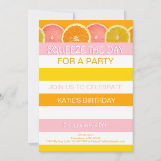 Citrus Birthday Convite