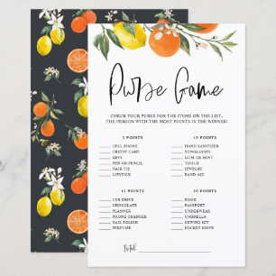 Citrus Botanical What's In Your Purse Chá Game